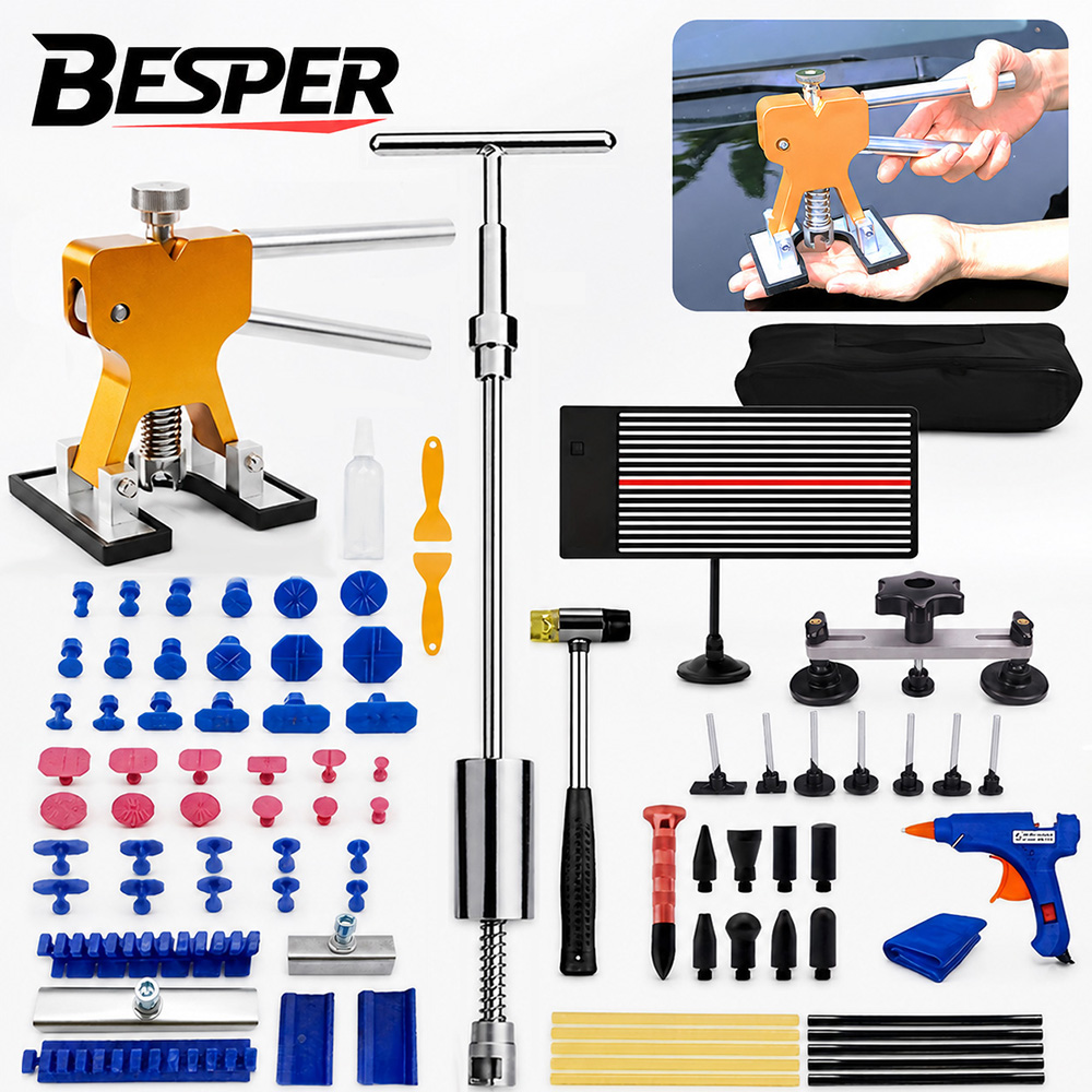 Hand Tools In Workshop - Kit professionnel de réparation de bosses