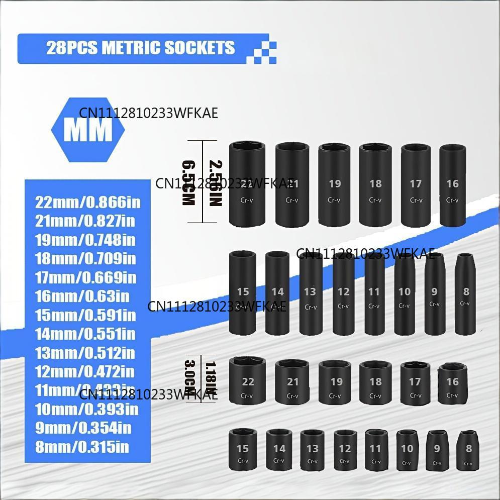 Jeu de douilles à cliquet 3/8' - Socket Wrench avis et prix