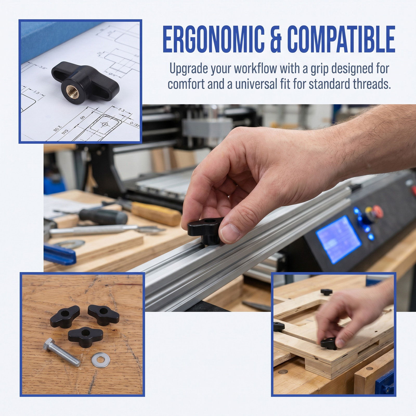 10 pièces, poignées ergonomiqu - Drill Press avis et prix